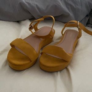 Yellow Platform Sandals